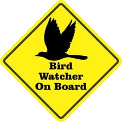 5in x 5in Bird Watcher On Board Sticker
