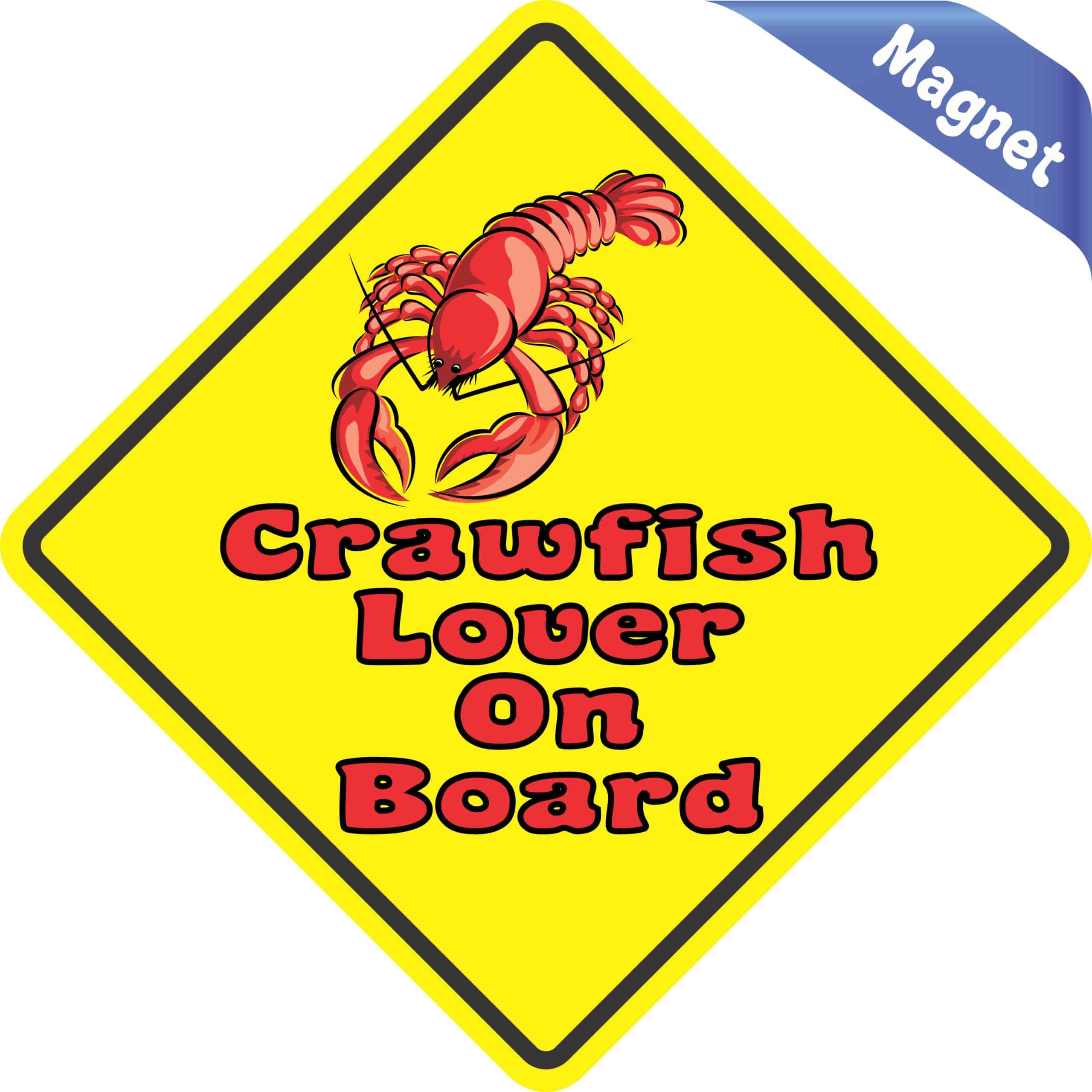 5in x 5in Crawfish Lover On Board Magnet - Image 2