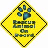 Rescue Animal On Board Sticker