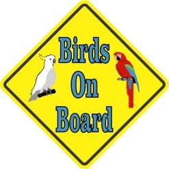 5in x 5in Birds On Board Sticker