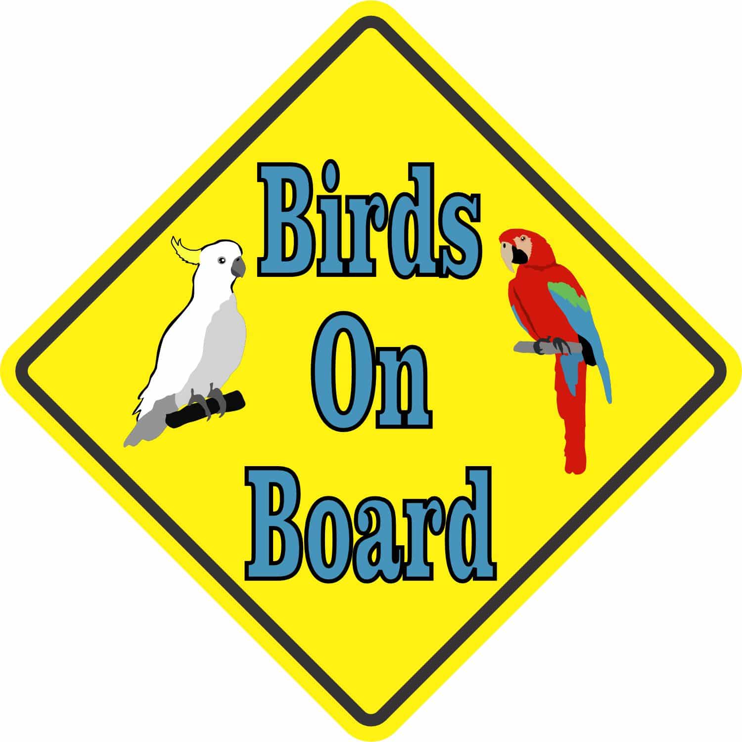 5in x 5in Birds On Board Sticker