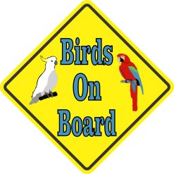5in x 5in Birds On Board Magnet