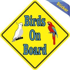 Alternative view of 5in x 5in Birds On Board Sticker