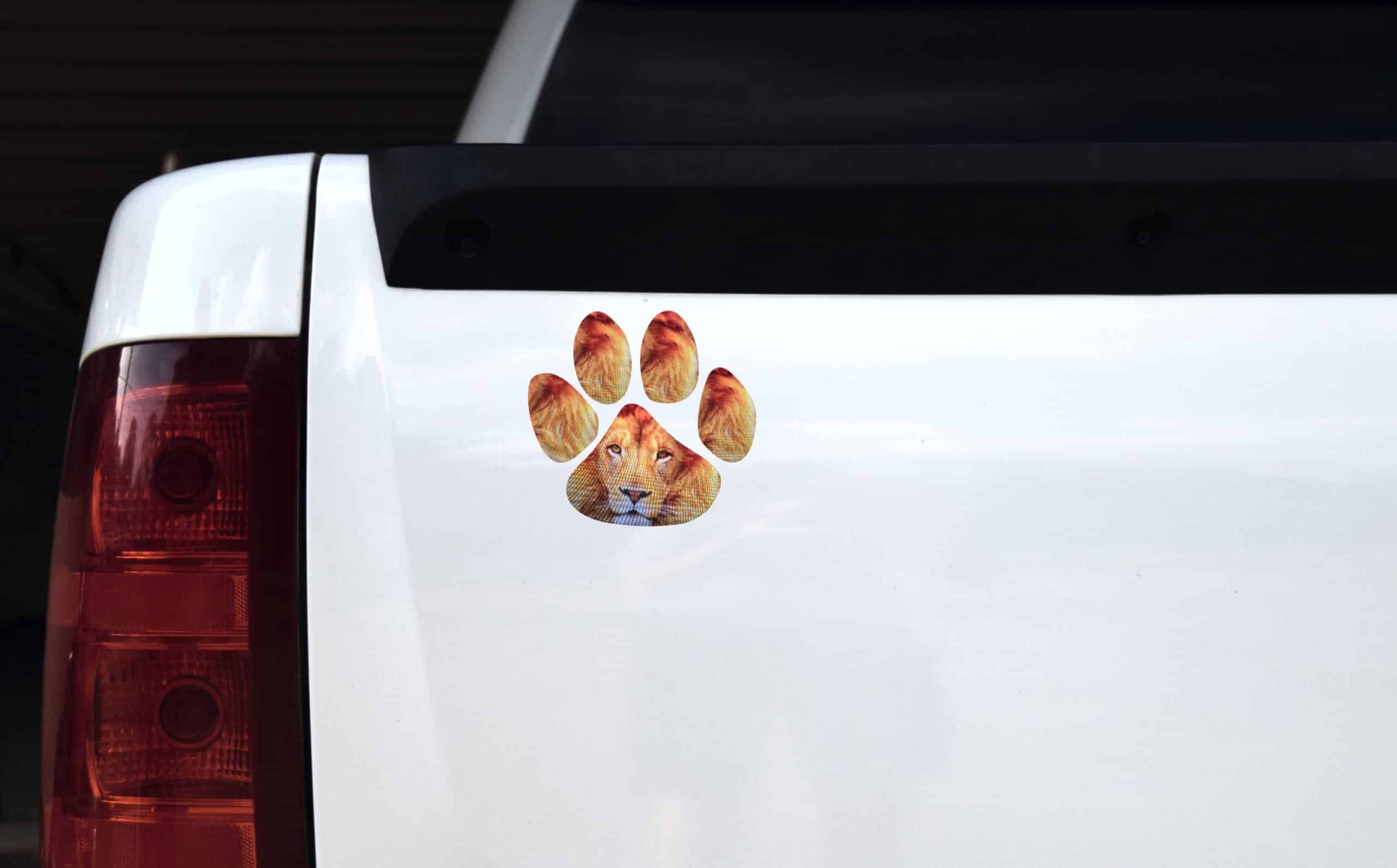 4.5in x 5in Lion Animal Paw Print Window Sticker Decal Stickers Decals - Image 4