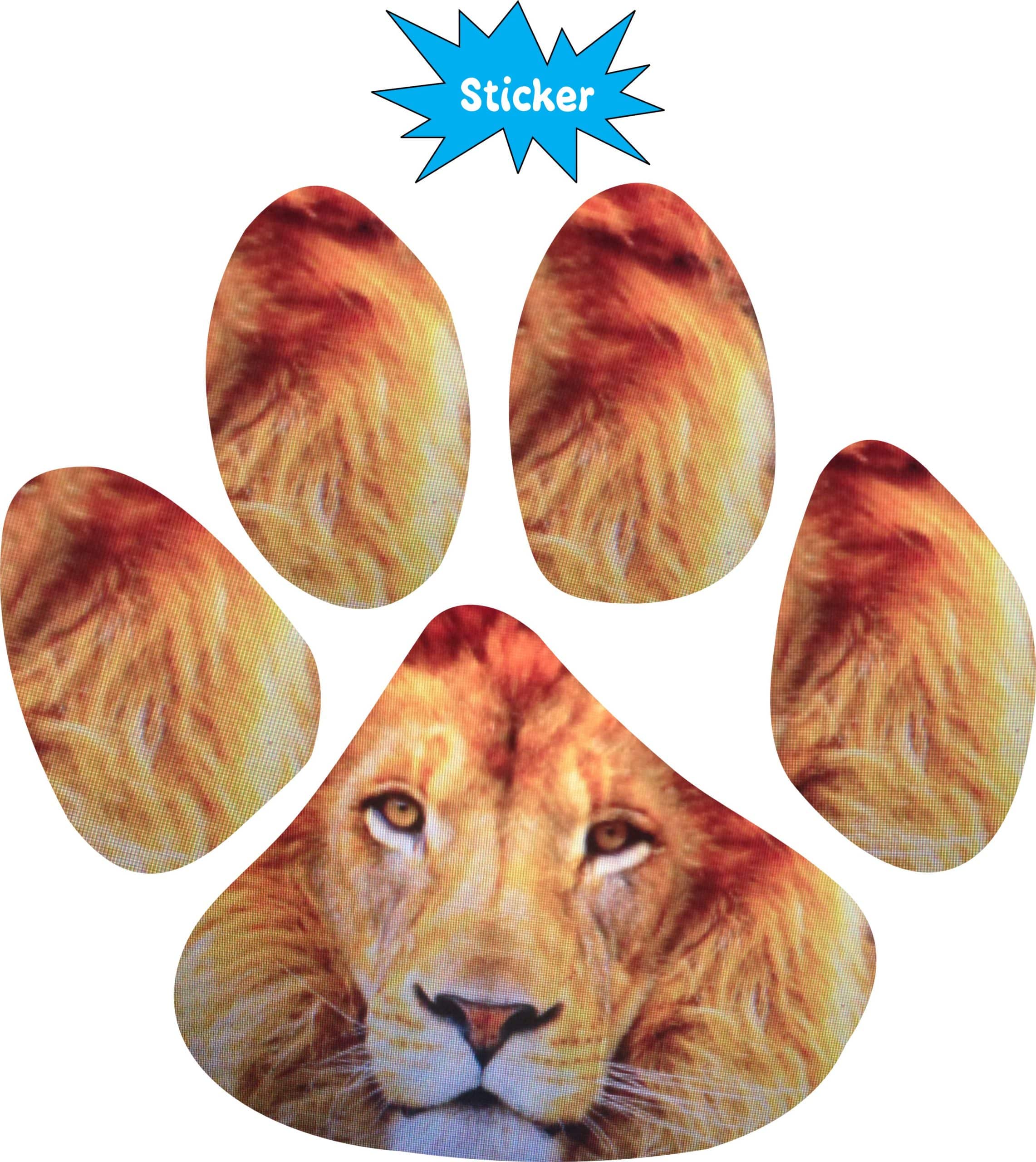 4.5in x 5in Lion Animal Paw Print Window Sticker Decal Stickers Decals - Image 2
