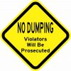 No Dumping Sticker