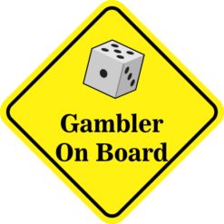 Dice Gambler On Board Magnet