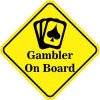 Cards Gambler On Board Sticker