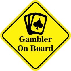 Cards Gambler On Board Sticker