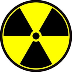4.5inx4.5in Radioactive Nuclear Symbol Bumper Sticker Decal Window Stickers Decals