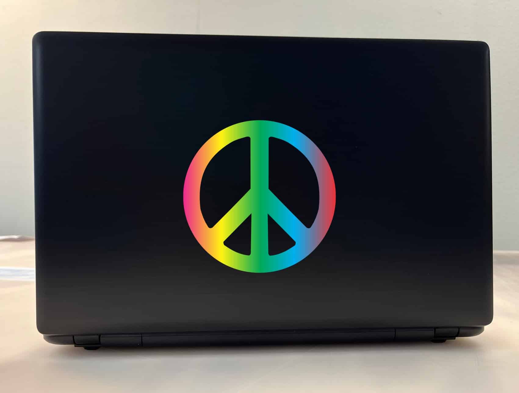 5in x 5in Rainbow Peace Symbol Bumper Sticker Decal Car Window Stickers Decals - Image 3