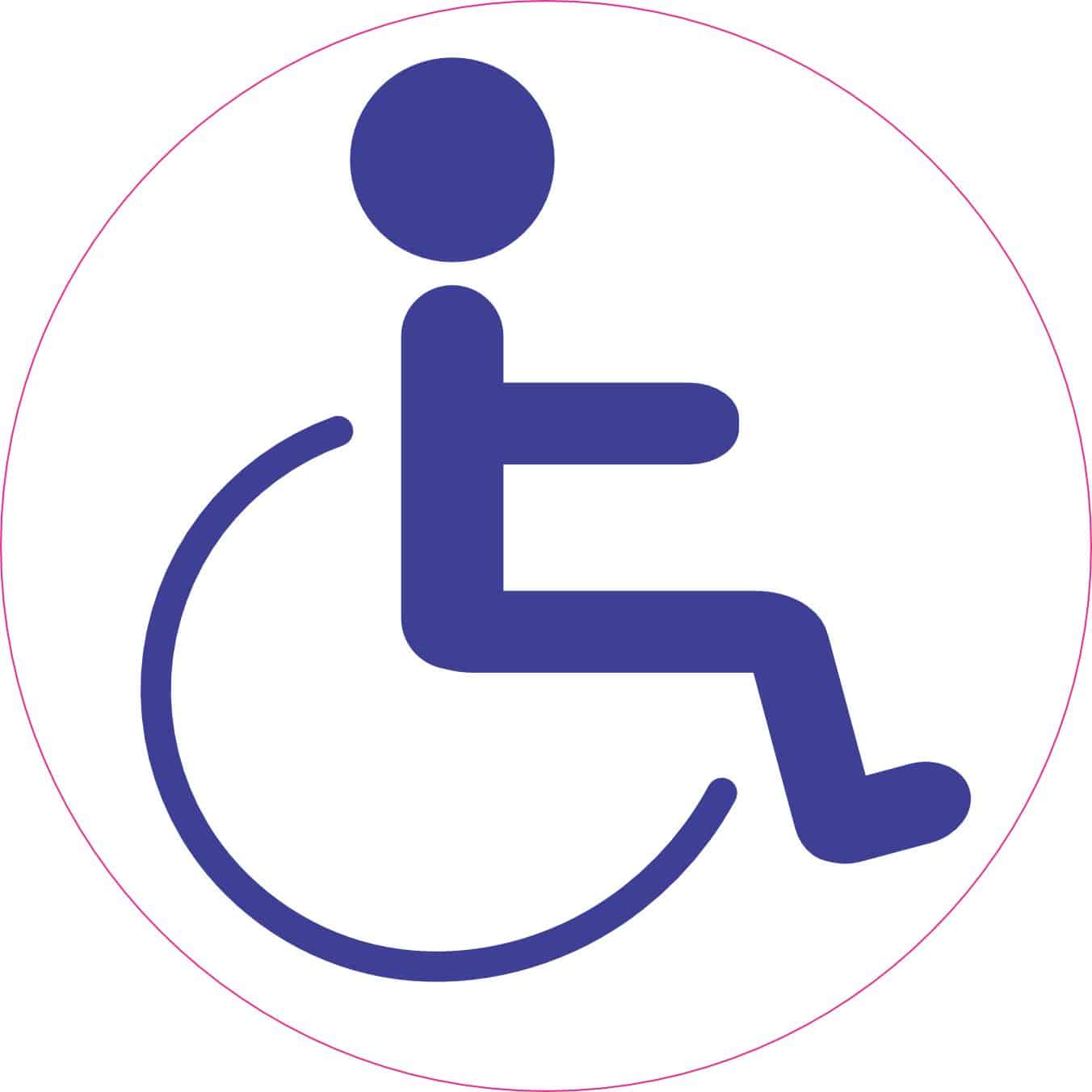4.5inx4.5in Handicapped Business Sign Decal Sticker Window Signs Decals Stickers