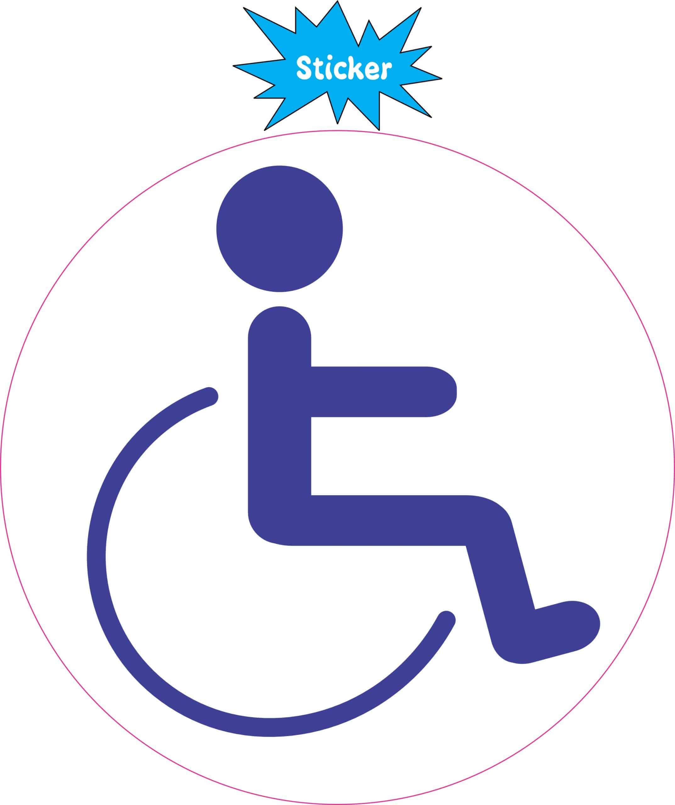 4.5inx4.5in Handicapped Business Sign Decal Sticker Window Signs Decals Stickers - Image 2