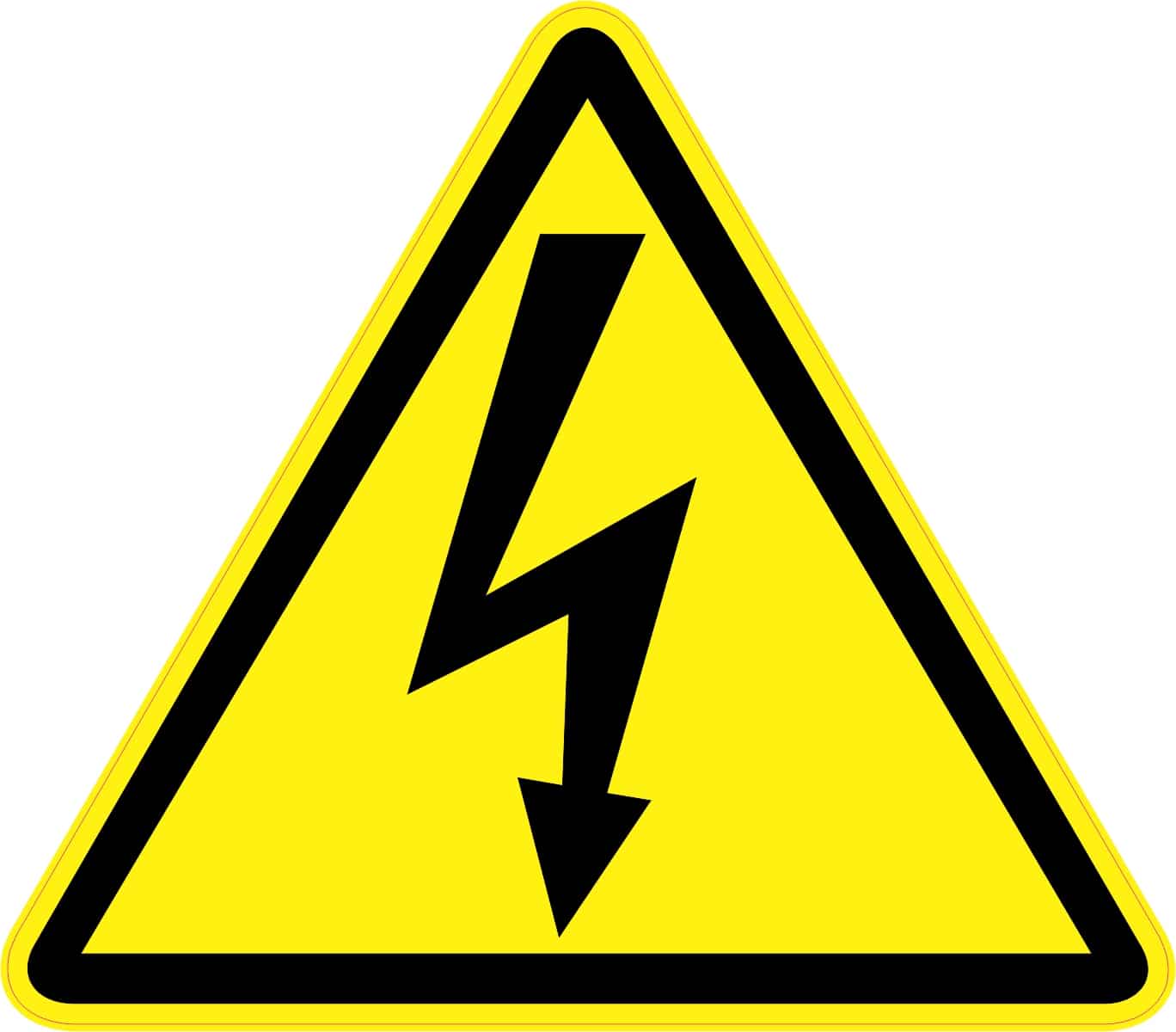 4.5in x 4in Electrical Danger Sign Decal Sticker Business Signs