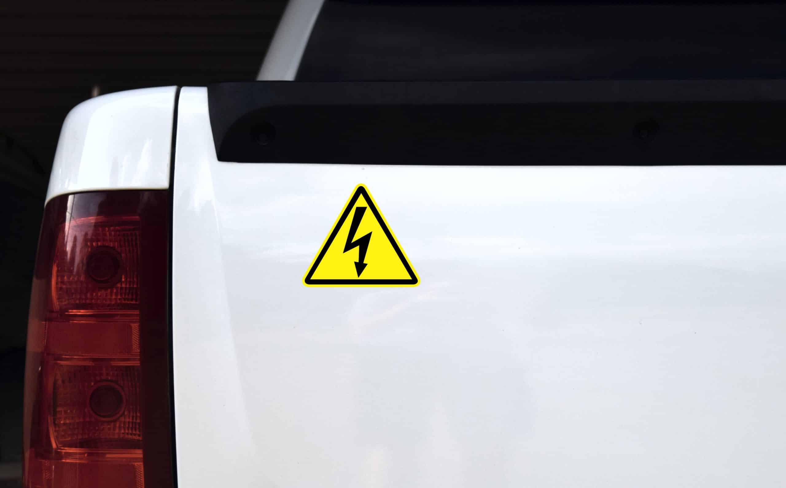 4.5in x 4in Electrical Danger Sign Decal Sticker Business Signs - Image 4