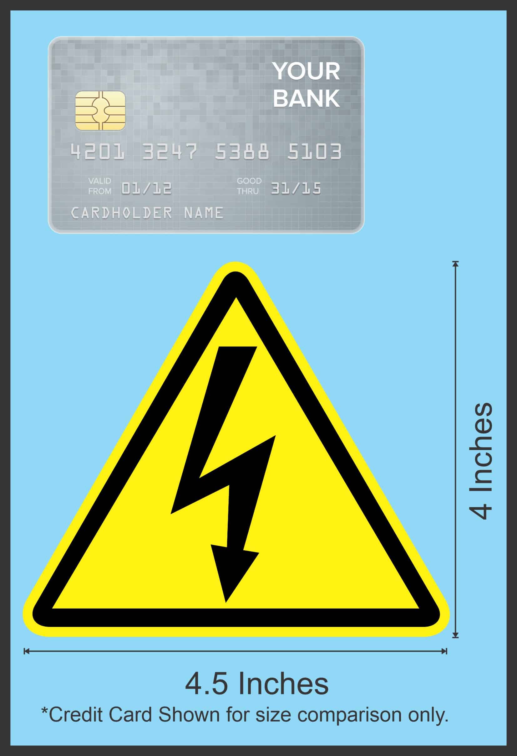 4.5in x 4in Electrical Danger Sign Decal Sticker Business Signs - Image 5