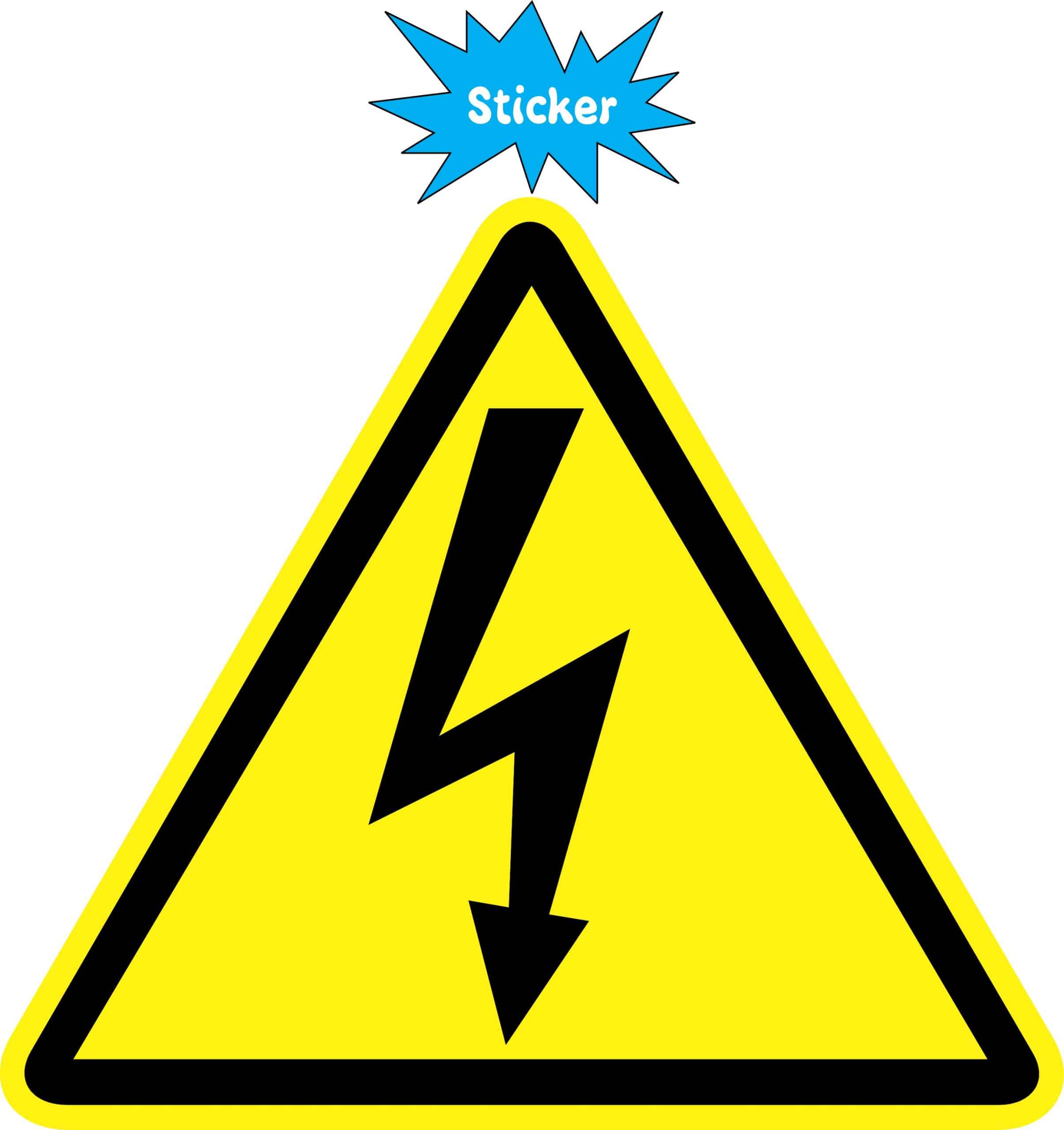 4.5in x 4in Electrical Danger Sign Decal Sticker Business Signs - Image 2