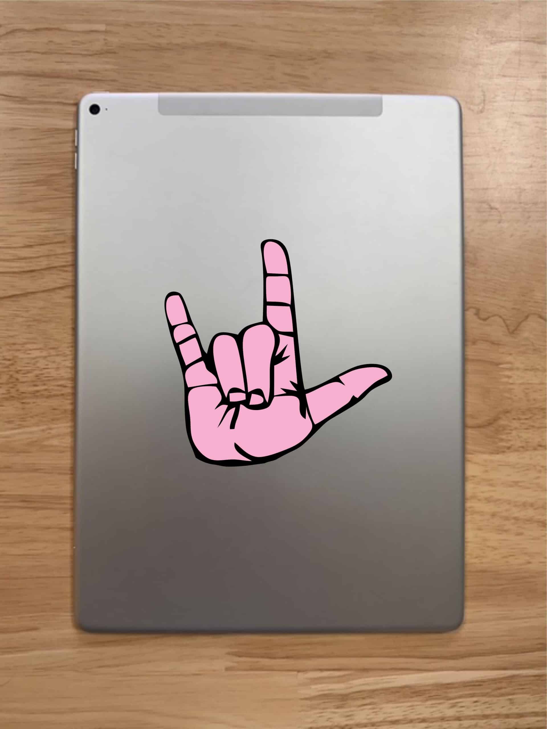 5in x 5in Sign Language I Love You Bumper Sticker Decal Window Stickers Decals ASL - Image 7
