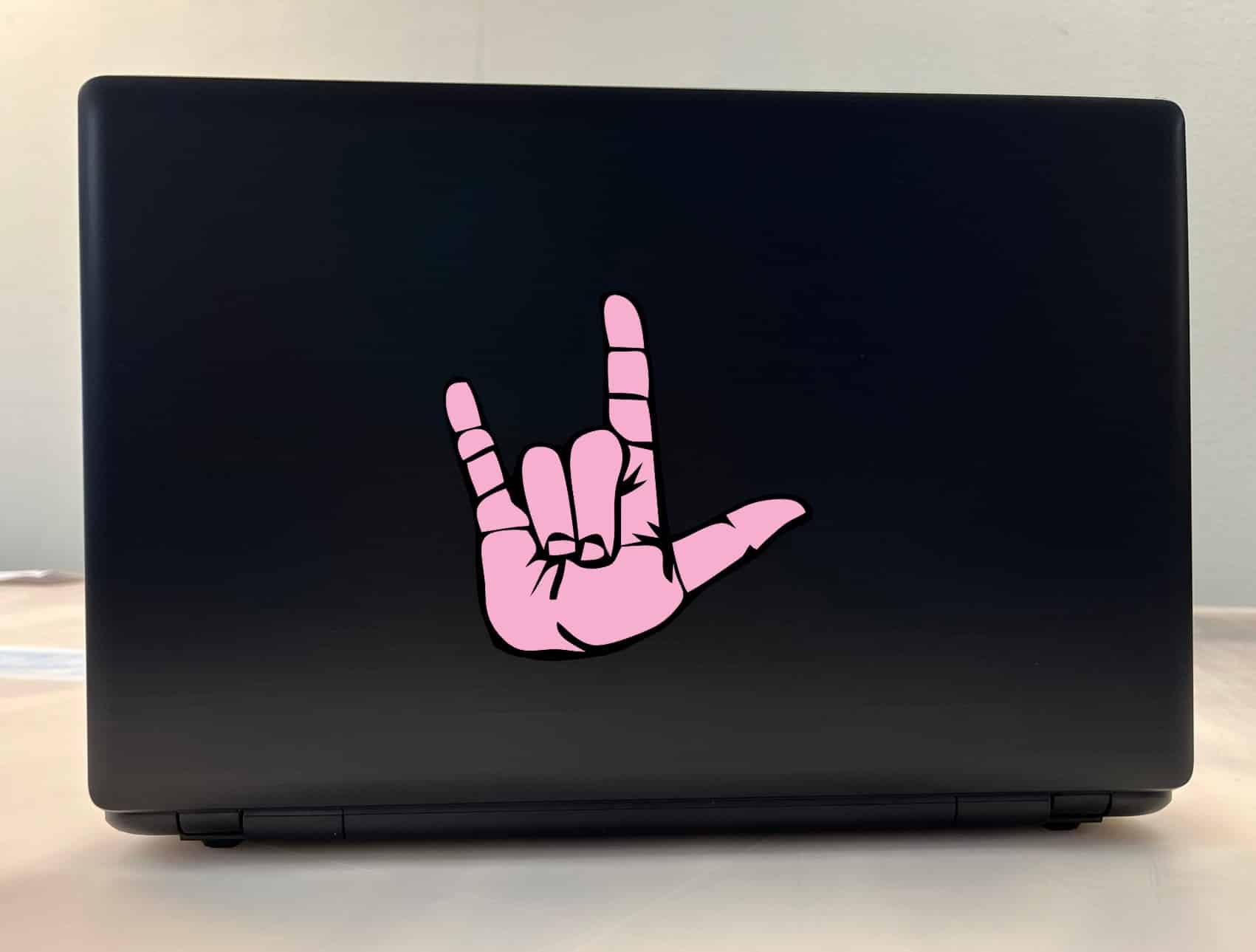 5in x 5in Sign Language I Love You Bumper Sticker Decal Window Stickers Decals ASL - Image 3