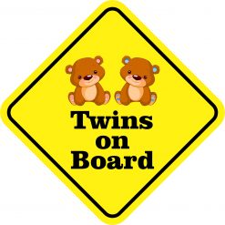 Boy Girl Twins on Board Sticker