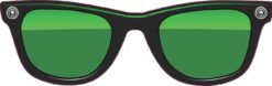 Green Sunglasses Bumper Sticker