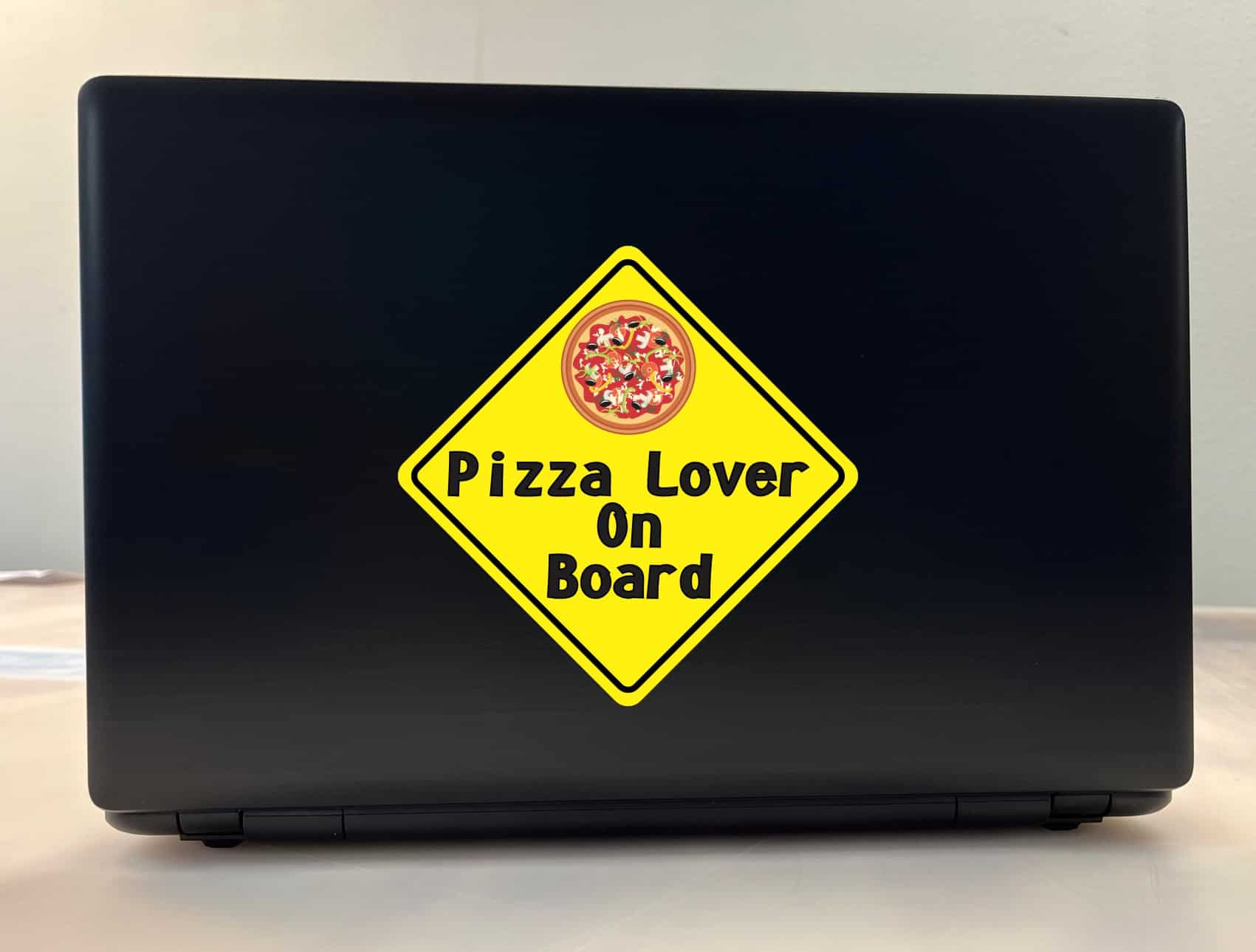 6in x 6in Pizza Lover On Board Sticker - Image 3