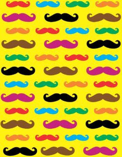 Assorted Color Mustache Vinyl Sheet