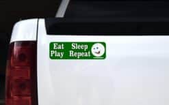 10in x 3in Eat Sleep Play Repeat Golf Bumper magnet  magnetic  m