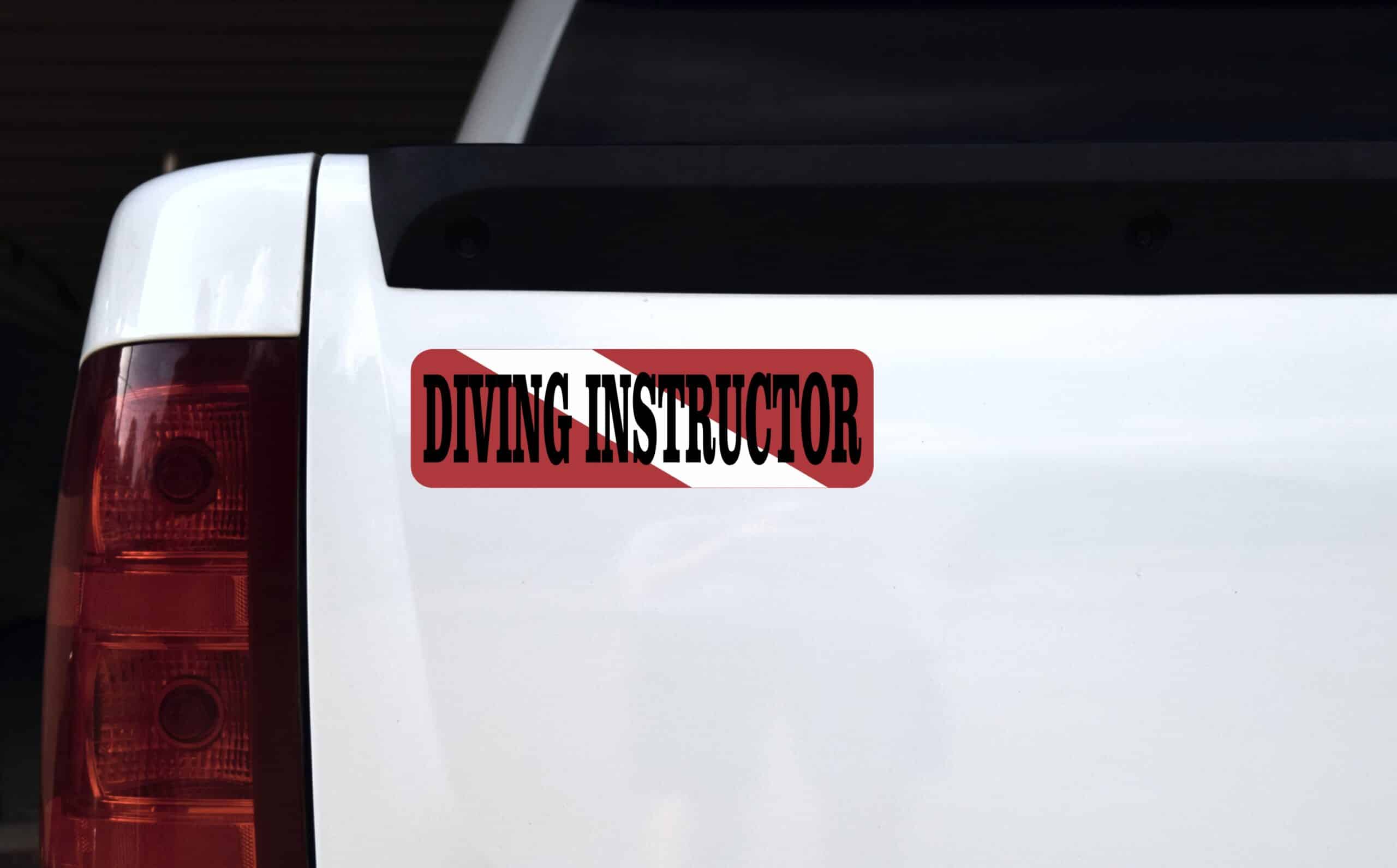 10in x 3in Diving Instructor Vinyl Bumper magnet Car magnetic magnets