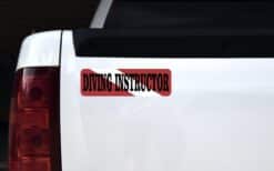 10in x 3in Diving Instructor Vinyl Bumper Sticker Decal Car Window Decals Stickers