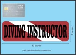 10in x 3in Diving Instructor Vinyl Bumper Sticker Decal Car Window Decals Stickers
