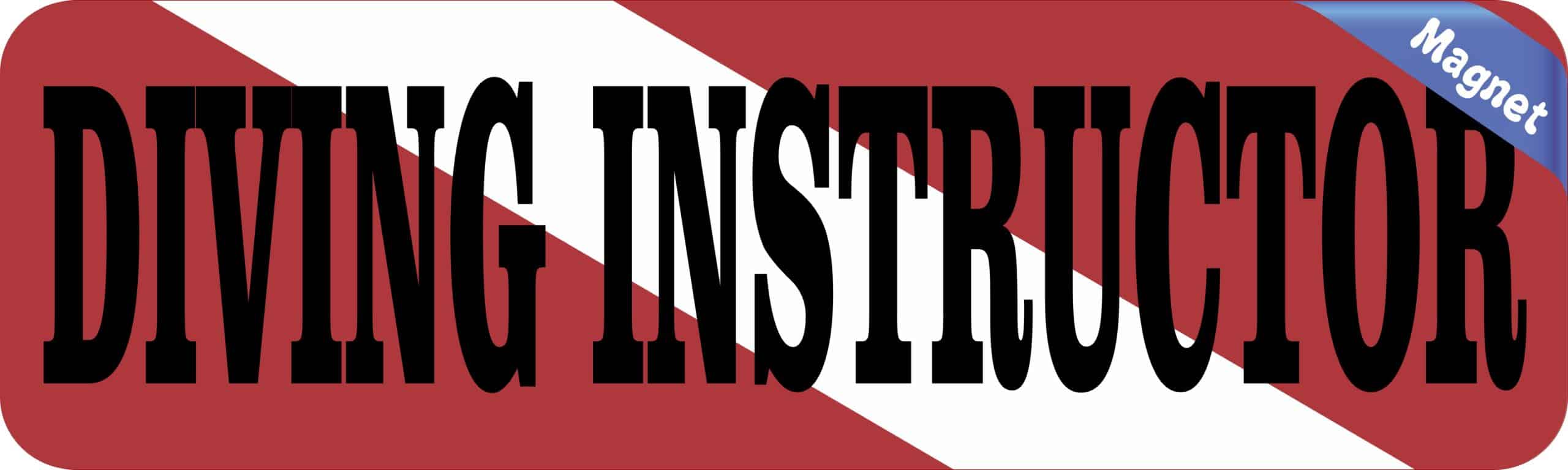 10in x 3in Diving Instructor Vinyl Bumper magnet Car magnetic magnets