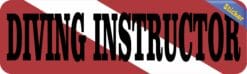 10in x 3in Diving Instructor Vinyl Bumper Sticker Decal Car Window Decals Stickers