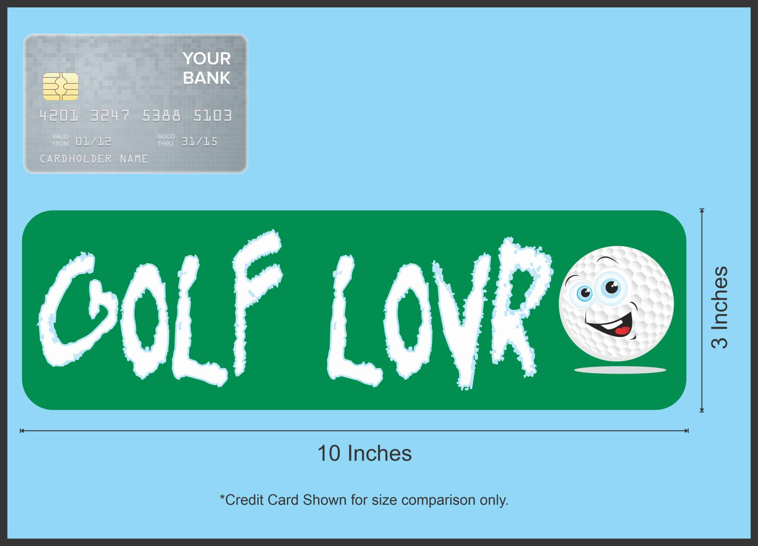 10in x 3in Golf Lovr Lover Bumper magnets magnetic magnet golfer