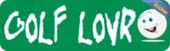 10in x 3in Golf Lovr Lover Bumper Stickers window decals decal sticker golfer