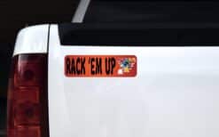 10in x 3in Rack em Up Pool Bumper Sticker Window Decal Stickers Vinyl Car Decals