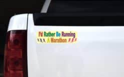 10in x 3in Running a Marathon Bumper Sticker Window Decal Stickers Vinyl Car Decals