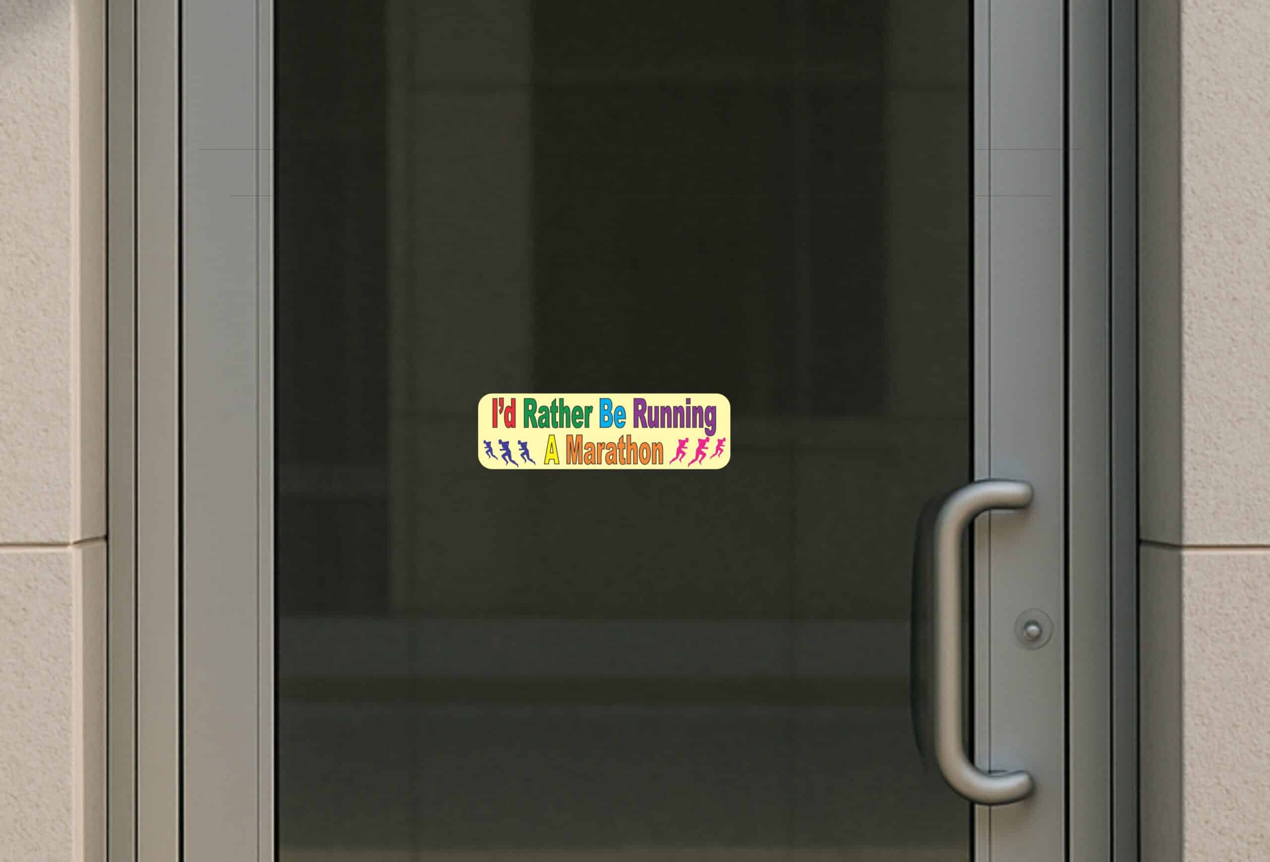 10in x 3in Running a Marathon Bumper Sticker Window Decal Stickers Vinyl Car Decals