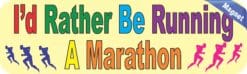 10in x 3in Running a Marathon Bumper magnet magnetic magnets Vinyl Car