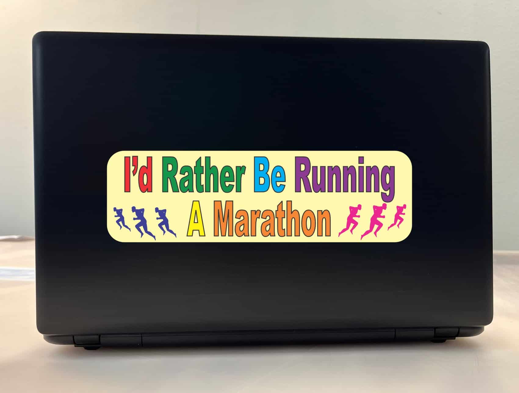 10in x 3in Running a Marathon Bumper Sticker Window Decal Stickers Vinyl Car Decals