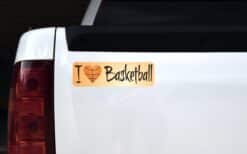10in x 3in I Heart Love Basketball Bumper Sticker Window Decal Stickers Car Decals