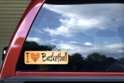 10in x 3in I Heart Love Basketball Bumper Sticker Window Decal Stickers Car Decals