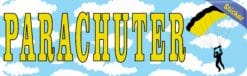 10in x 3in Parachuter Bumper Sticker Decal Skydiving Window Decal Stickers Decals