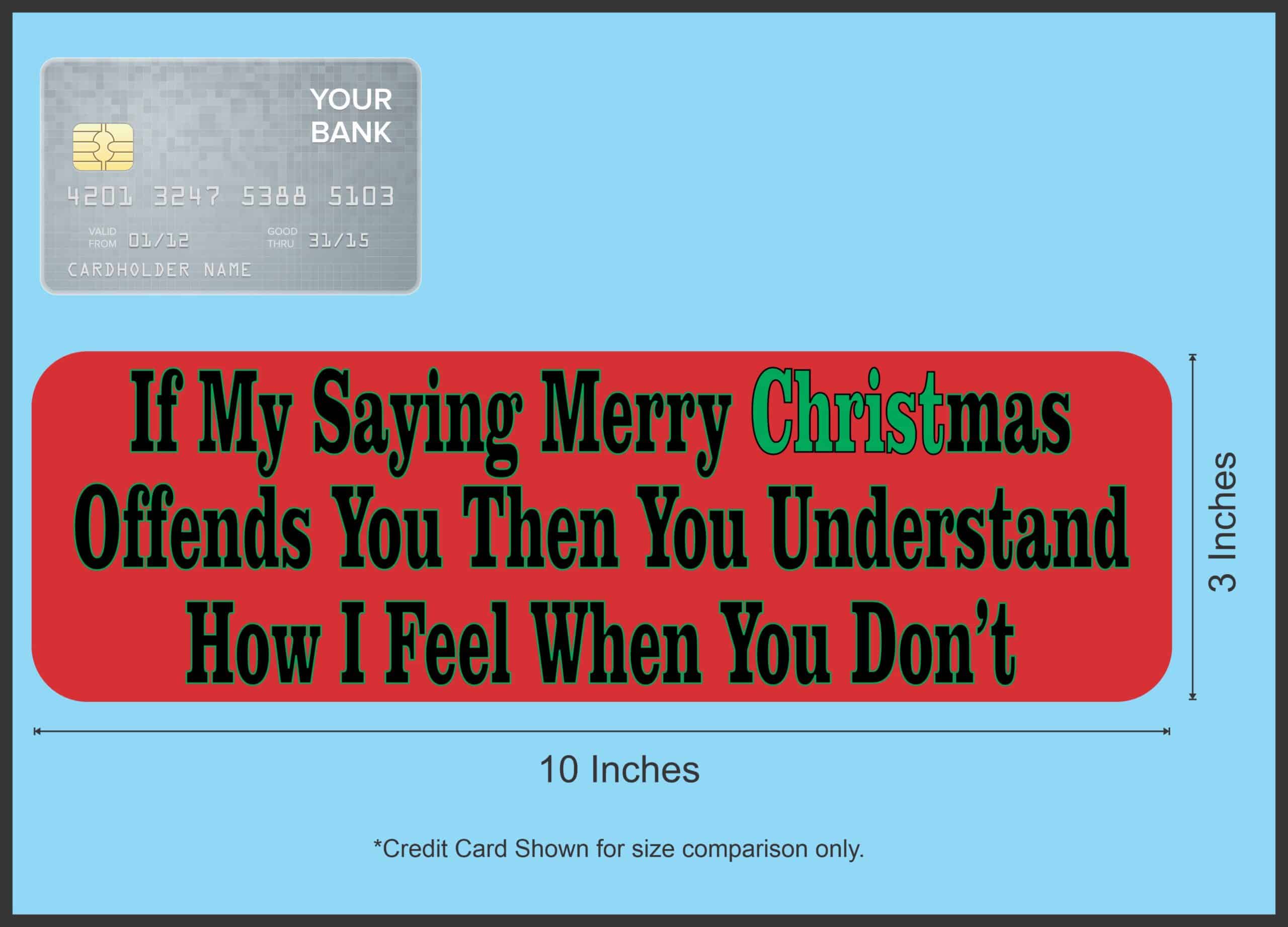 10in x 3in My Saying Merry Christmas Bumper magnet Car magnetic magnets