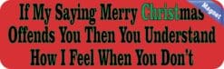 10in x 3in My Saying Merry Christmas Bumper magnet Car magnetic magnets