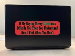 10in x 3in My Saying Merry Christmas Bumper Sticker Decal Car Window Stickers Decals