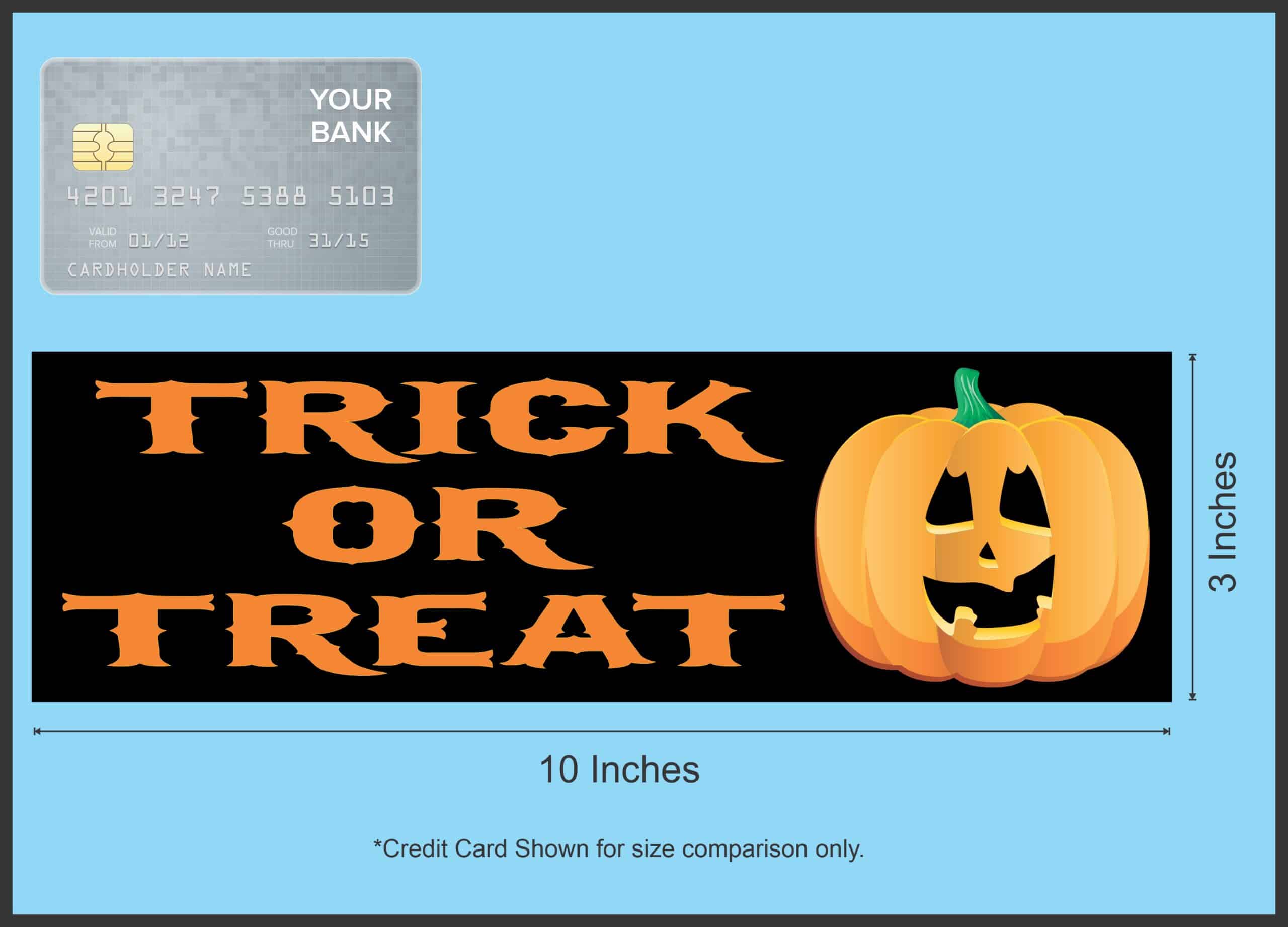 10in x 3in Trick or Treat Halloween Bumper magnet Car magnetic magnets