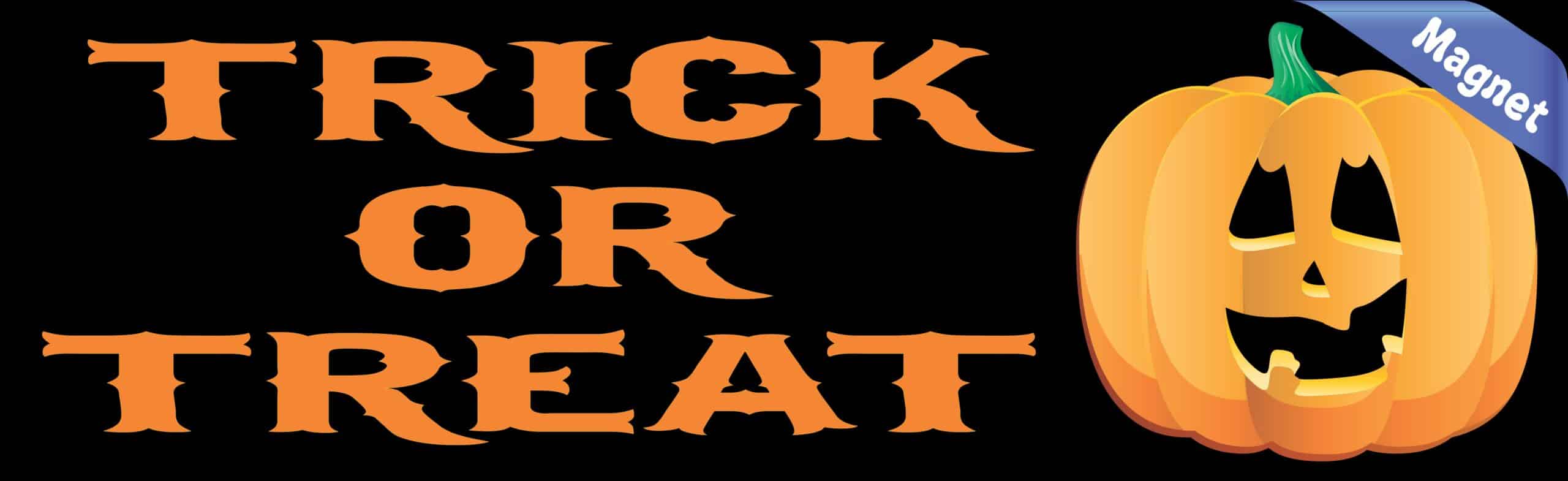 10in x 3in Trick or Treat Halloween Bumper magnet Car magnetic magnets