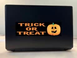 10in x 3in Trick or Treat Halloween Bumper Sticker Decal Car Window Stickers Decals