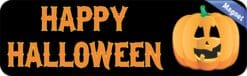 10in x 3in Happy Halloween Pumpkin Bumper magnet  Car magnetic m